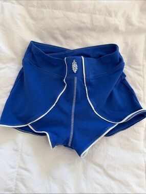 FP Movement by Free People Royal Blue Athletic Skort with White Piping